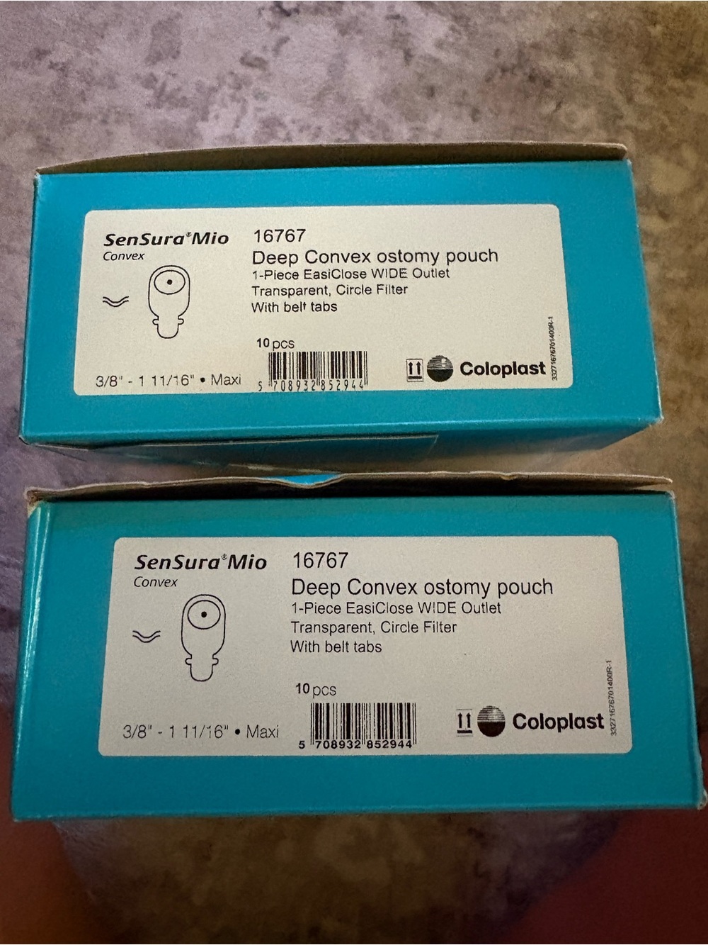 Sensura Mio Deep Convex Ostomy Pouch - Transparent 16767